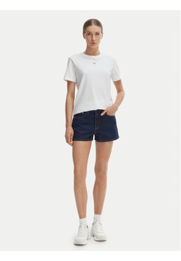Calvin Klein Jeans Szorty jeansowe LV047F768G Granatowy Slim Fit. Kolor: niebieski. Materiał: bawełna
