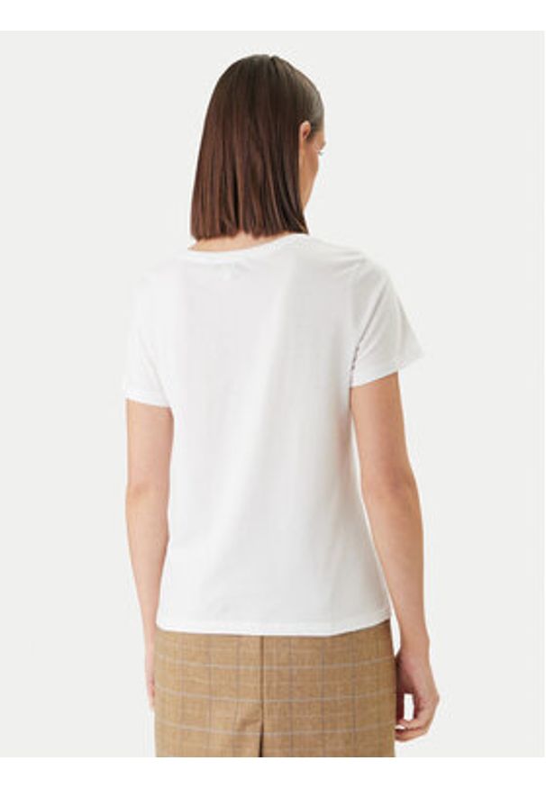 Barbour T-Shirt Brambles LTS0712WH11 Biały Regular Fit. Kolor: biały. Materiał: bawełna
