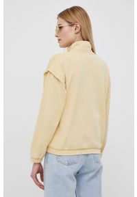 Roxy bluza damska kolor żółty gładka. Kolor: żółty. Materiał: dzianina. Długość: krótkie. Wzór: gładki #4