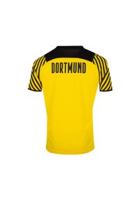 Koszulka piłkarska Puma Dortmund Home 21/22 dla dzieci. Materiał: tkanina, żakard. Sport: piłka nożna