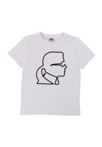 Karl Lagerfeld - T-shirt dziecięcy 126-150 cm. Okazja: na co dzień. Kolor: biały. Materiał: bawełna, dzianina. Wzór: nadruk. Styl: casual #2