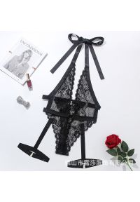 Intica - Body koronkowe z dekoltem do stylizacji specjalnych Perry. Kolor: czarny. Materiał: koronka. Wzór: koronka #1