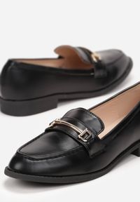 Renee - Czarne Mokasyny na Płaskiej Podeszwie z Ozdobnym Paskiem Catharine. Zapięcie: pasek. Kolor: czarny. Obcas: na płaskiej podeszwie #2