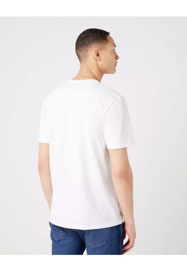 Wrangler - WRANGLER FRAME LOGO TEE MĘSKI T-SHIRT KOSZULKA NADRUK W70JD3989 112319300. Wzór: nadruk