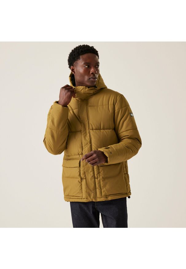 Kurtka z kapturem Regatta Falkner. Typ kołnierza: kaptur. Kolor: brązowy. Sport: turystyka piesza