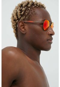 Armani Exchange okulary przeciwsłoneczne męskie kolor brązowy. Kolor: brązowy. Materiał: materiał #8