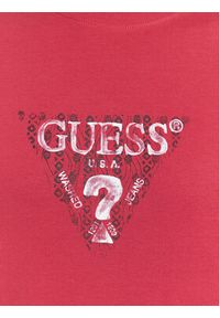 Guess T-Shirt Geo Triangle M3GI23 J1314 Bordowy Slim Fit. Kolor: czerwony. Materiał: bawełna