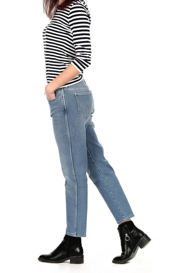 Wrangler - WRANGLER CROPPED STRAIGHT DAMSKIE SPODNIE JEANSOWE VINTAGE BLUE W229DM099. Styl: vintage