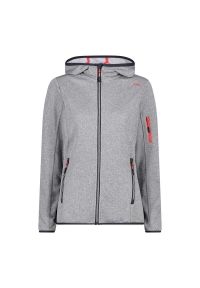 Polar z kapturem dla kobiet CMP. Typ kołnierza: kaptur. Kolor: szary. Materiał: polar. Sport: turystyka piesza #1