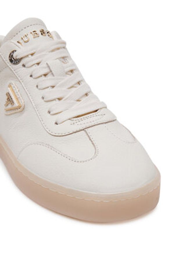 Guess Sneakersy FLJJAZ LEA12 Beżowy. Kolor: beżowy. Materiał: skóra