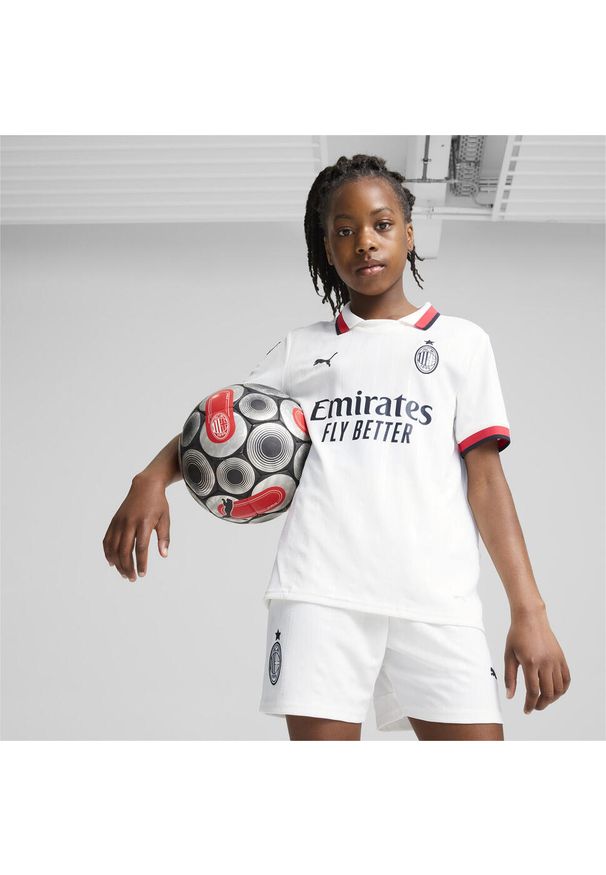 Puma - Młodzieżowa koszulka wyjazdowa AC Milan 24/25 PUMA White. Kolor: biały. Sport: piłka nożna