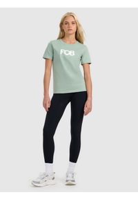 4f - 4F Legginsy dzianinowe damskie - czarne S. Okazja: na co dzień. Kolor: czarny. Materiał: dzianina. Styl: casual #1