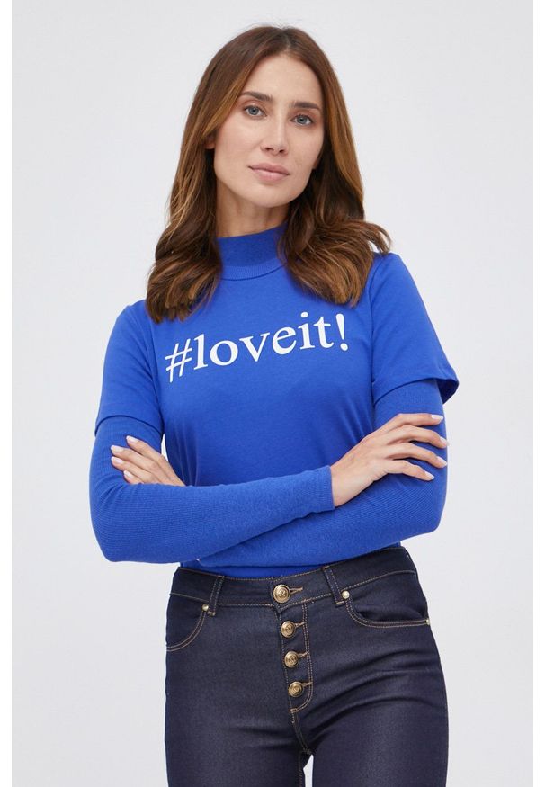 MAX&Co. - T-shirt bawełniany. Okazja: na co dzień. Kolor: fioletowy. Materiał: bawełna. Wzór: nadruk. Styl: casual