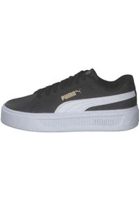 Buty lifestyle damskie Puma Smash Platform v3 390758 02. Zapięcie: sznurówki. Kolor: biały, wielokolorowy, czarny. Materiał: materiał, syntetyk, tkanina, guma, skóra. Szerokość cholewki: normalna. Obcas: na platformie. Sport: turystyka piesza #2