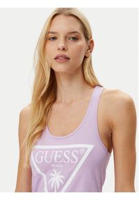 Guess Sukienka codzienna E3GP03 JA914 Fioletowy Regular Fit. Okazja: na co dzień. Kolor: fioletowy. Materiał: bawełna. Typ sukienki: proste. Styl: casual #4