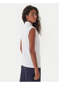 Kappa Polo Logo Tennis 302LR20 Biały Slim Fit. Typ kołnierza: polo. Kolor: biały. Materiał: bawełna