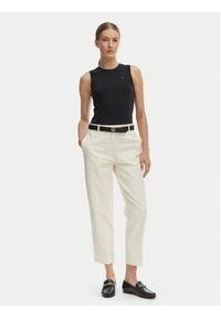 TOMMY HILFIGER - Tommy Hilfiger Top WW0WW47806 Czarny Slim Fit. Kolor: czarny. Materiał: bawełna #3