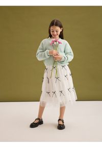 Reserved - Krótki kardigan z kieszeniami - jasnozielony. Kolor: zielony. Materiał: dzianina. Długość: krótkie #1