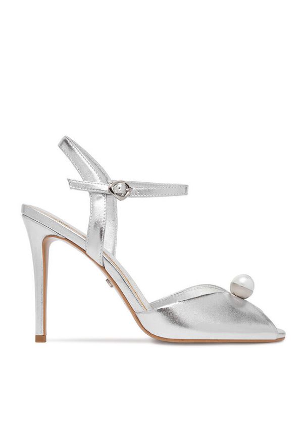 Gino Rossi - GINO ROSSI Sandały CEO-ROSE-LT2091-W Srebrny. Kolor: srebrny. Materiał: skóra