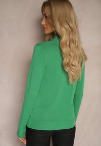 Renee - Zielony Casualowy Golf Arlotta. Okazja: na co dzień. Typ kołnierza: golf. Kolor: zielony. Materiał: jedwab, jeans, poliester, poliamid. Styl: casual #3