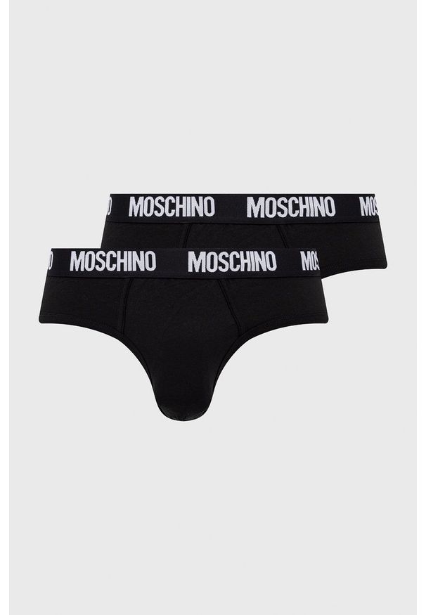 Moschino Underwear slipy (2-pack) męskie kolor czarny. Kolor: czarny