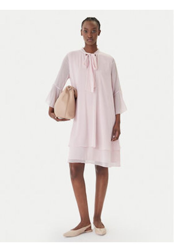 JOOP! Sukienka koktajlowa Denia 30102010 Różowy Regular Fit. Kolor: różowy. Materiał: syntetyk. Styl: wizytowy