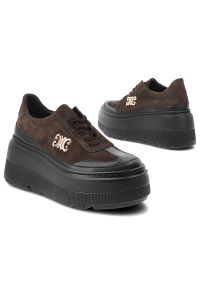 Brązowe Sneakersy Armodo Stylowe Obuwie Damskie Na Platformie. Okazja: na co dzień. Kolor: brązowy. Materiał: zamsz. Szerokość cholewki: normalna. Obcas: na platformie. Styl: elegancki #7