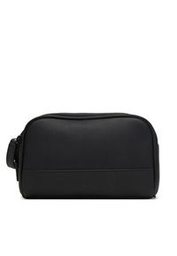 TOMMY HILFIGER - Tommy Hilfiger Kosmetyczka Metal Logo Woven Washbag AM0AM14098 Czarny. Kolor: czarny. Materiał: skóra #3