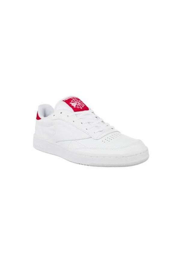 Buty do chodzenia męskie Reebok Club C 85 EL. Zapięcie: sznurówki. Kolor: biały. Materiał: syntetyk, materiał, tkanina. Szerokość cholewki: normalna. Model: Reebok Club. Sport: turystyka piesza
