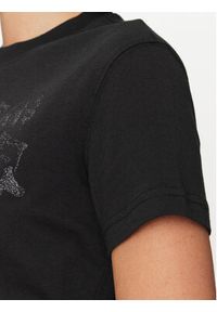 Versace Jeans Couture T-Shirt 75HAHT16 Czarny Regular Fit. Kolor: czarny. Materiał: bawełna #3