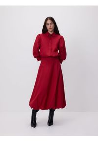 Reserved - Spódnica bombka - czerwony. Kolor: czerwony. Materiał: tkanina, bawełna