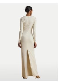 Lauren Ralph Lauren - LAUREN RALPH LAUREN Sukienka wieczorowa 253P03589002 Écru Slim Fit. Materiał: syntetyk. Styl: wizytowy #2