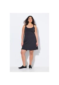 ULLA POPKEN - Damskie Sukienka dla aktywnych zintegrowane szorty okrągły dekolt bez rękawów. Kolekcja: plus size. Kolor: czarny. Materiał: poliester. Długość rękawa: bez rękawów. Typ sukienki: sportowe, dla puszystych. Styl: sportowy #1