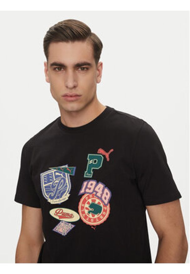 Puma T-Shirt Sports Legacy 629627 Czarny Regular Fit. Kolor: czarny. Materiał: bawełna