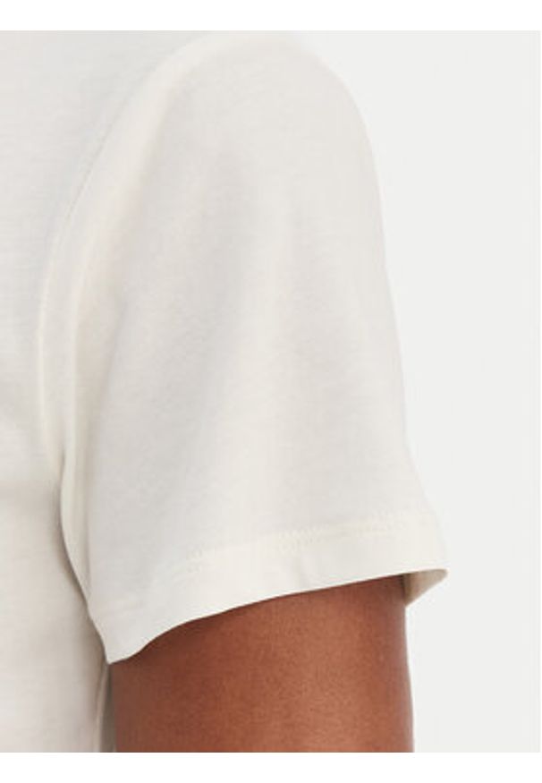 Liu Jo Sport T-Shirt TA6056 JS923 Écru Regular Fit. Materiał: bawełna. Styl: sportowy