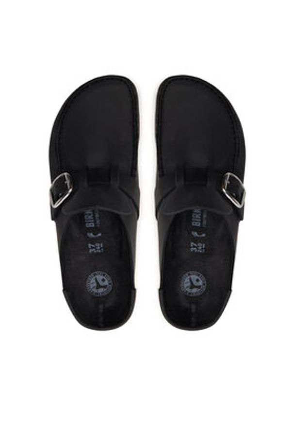 Birkenstock Klapki Buckley 1024942 Czarny. Kolor: czarny. Materiał: skóra