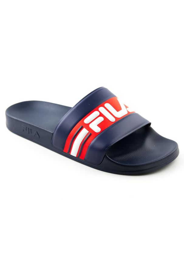 Klapki basenowe męskie Fila Oceano. Okazja: na plażę. Kolor: niebieski. Styl: sportowy