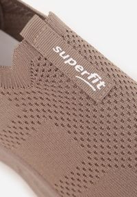 Born2be - Ciemnobeżowe Wsuwane Buty Sportowe Sneakersy z Siateczkową Cholewką Luthro. Okazja: na co dzień. Zapięcie: bez zapięcia. Kolor: beżowy. Materiał: jeans. Szerokość cholewki: normalna #2