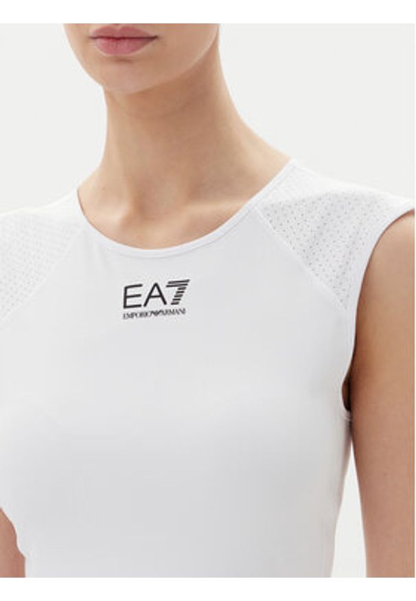 EA7 Emporio Armani Sukienka tenisowa 7W000347 AF13282 U0002 Biały Regular Fit. Kolor: biały. Materiał: syntetyk. Sport: tenis