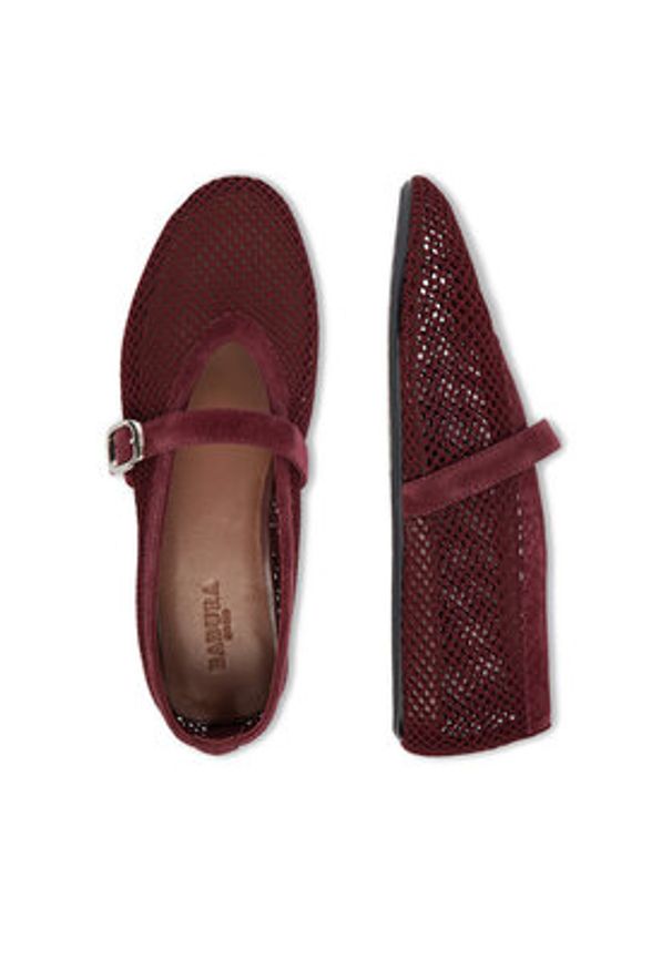 Badura Baleriny MIMOSA-SLT-24067P-52 Bordowy. Kolor: czerwony. Materiał: materiał