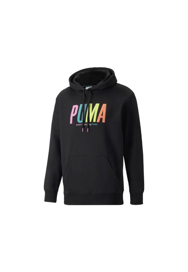 Bluzy sportowa męska Puma Swxp Graphic. Typ kołnierza: kaptur. Kolor: czarny. Materiał: dresówka