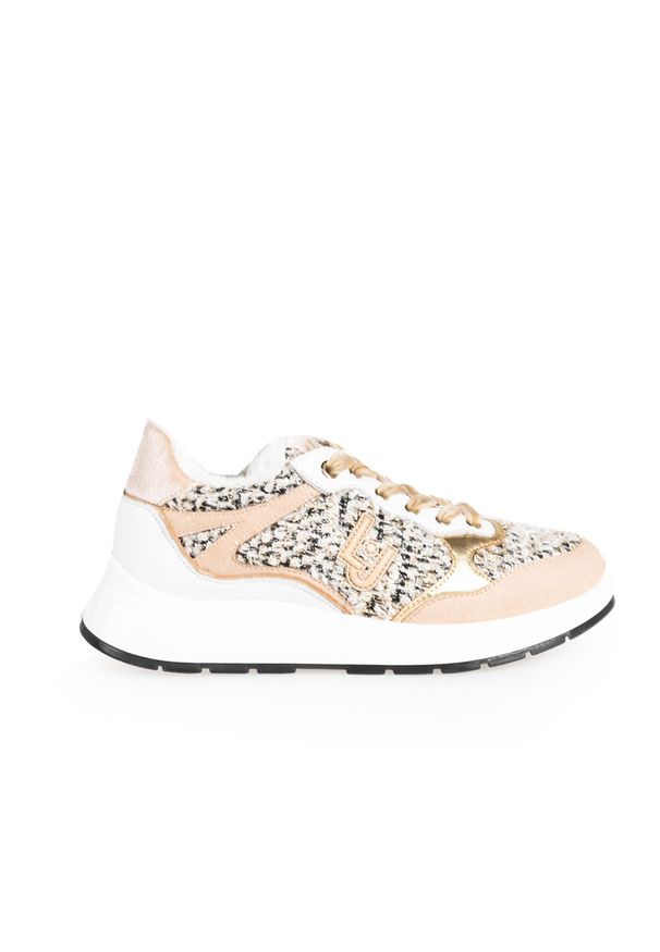 Liu Jo - Liu-Jo Sneakersy "Asia 06" | B69009 TX049 | Asia 06 Sneaker | Kobieta | Biały. Nosek buta: okrągły. Kolor: biały. Materiał: materiał, skóra. Wzór: aplikacja