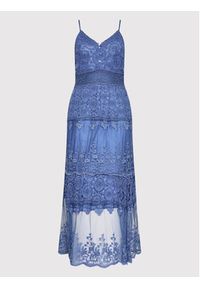 Iconique Sukienka letnia Clotilde IC22 058 Niebieski Regular Fit. Kolor: niebieski. Materiał: bawełna. Sezon: lato