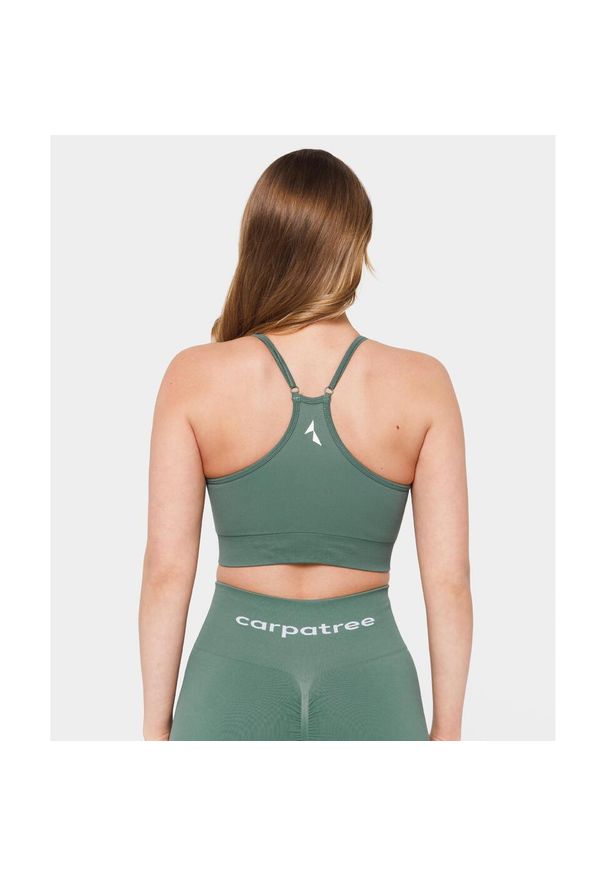 Biustonosz bezszwowy Carpatree Allure zielony. Kolor: zielony. Sport: fitness