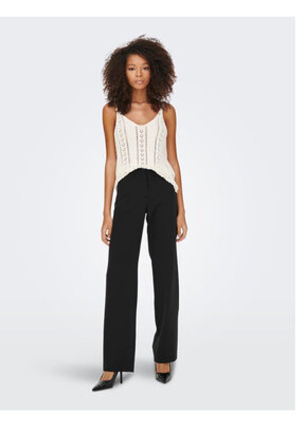 only - ONLY Top Lyzet 15277573 Écru Regular Fit. Materiał: syntetyk, bawełna