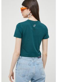Superdry t-shirt damski kolor zielony. Kolor: zielony #4
