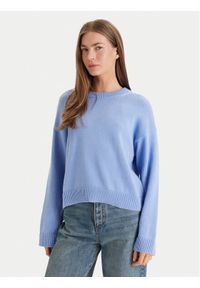 Calvin Klein Sweter LV047D305G Niebieski Relaxed Fit. Kolor: niebieski. Materiał: bawełna #1