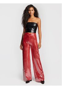 ROTATE Spodnie materiałowe Briella RT1610 Czerwony Regular Fit. Kolor: czerwony. Materiał: materiał, syntetyk