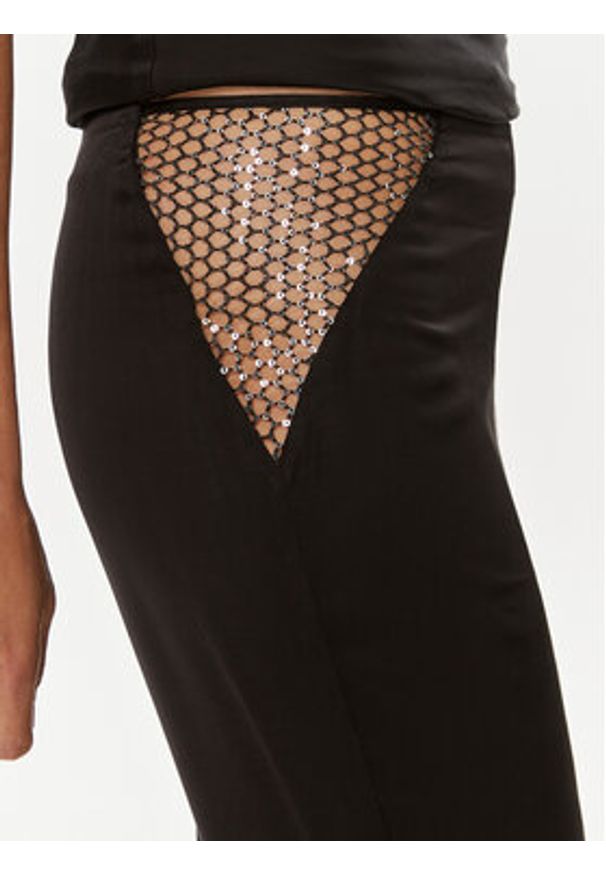 ROTATE Spodnie materiałowe Malou 112538100 Czarny Slim Fit. Kolor: czarny. Materiał: wiskoza