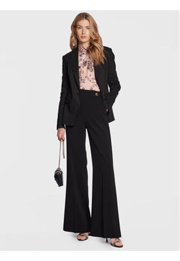 Pinko Marynarka Equilibrato 100987 A0IM Czarny Slim Fit. Kolor: czarny. Materiał: len, wiskoza